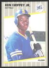 1989 Fleer Ken Griffey Jr. Rookie Seattle Mariners #548