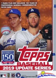 2019 Topps Update Baseball EXCLUSIVE Blaster Sealed Box-150th Anniversary PATCH