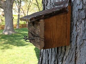 Rustic Handmade Birdhouse for Wrens made with recycled/repurposed material