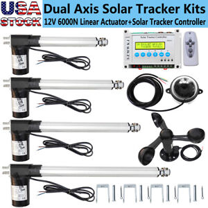 Dual Axis Solar Panel Tracking Tracker 6000N Linear Actuator Sun Track System CL
