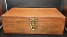Vintage Wooden candle box well made possibly Mahogany wood latches on hinges
