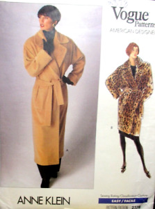 Vogue American Designer Pattern 2378 Anne Klein Size-8-10-12