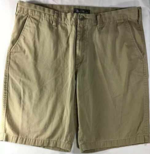 Eddie Bauer Size 38 Khaki Men's Cotton 4 Pocket Casual Shorts Chinos