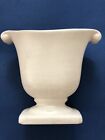 Vintage White Art Pottery Footed Vase