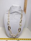 Rush Denis & Charles Necklace Resin Chain Link Gold Brown