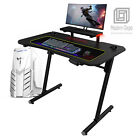 Computer Gaming Desk with LED Lights Monitor Stand 41 Inch PC Table Workstation