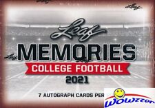 2021 leaf Memories College Football Factory Sealed HOBBY Box-7 AUTOGRAPHS!