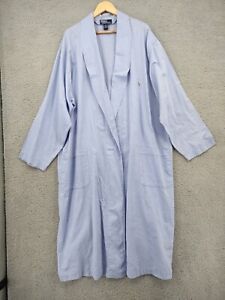 Polo Ralph Lauren Sleep Robe Mens L/XL Blue 100% Cotton Long Sleeve Pony Light