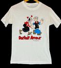Vintage 80s Popeye Parfait T Shirt Cartoon TV Promo Animated Film Sz S/M