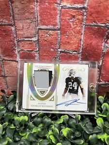 2022 Charles Woodson  Panini Flawless Distinguished Gold Patch Auto 8/20