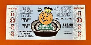 New Listing1982 Orange Bowl Ticket Stub. Enlarged. Clemson Football Championship. 21x12