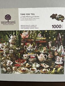 Wentworth Wooden Jigsaw Puzzle 1000 Piece Time For Tea Alice In Wonderland Theme
