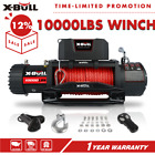 X-BULL 12V 10000LBS Electric Winch Red Synthetic Rope Towing Truck Off-Road (For: More than one vehicle)
