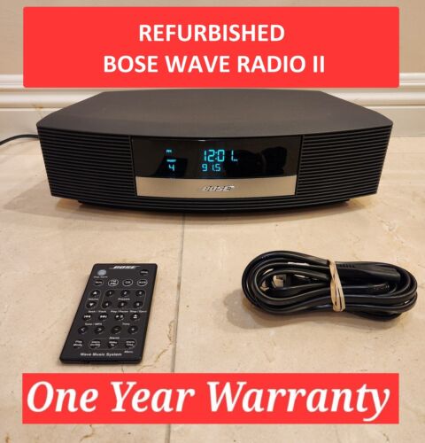 BOSE  WAVE RADIO II AM/FM Radio Model: AWR1B2 (Black) w/ Remote *Refurbished*