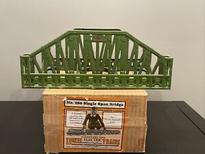 Lionel Prewar Standard Gauge 280 Pea Green Single Span Bridge OB