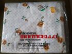 VTG CANNON MONTICELLO ROSE DREAM LOT Flat Sheet 81x104 POLKA DOTS&YELLOW ROSE