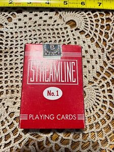 Vintage Streamline Deck Playing Cards SEALED Internal Revenue Stamp