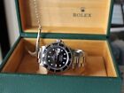 2004 ROLEX SUBMARINER DATE NO HOLES WATCH 16610 FULL SET Box & Papers 40mm SEL