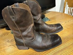 Ariat Rambler Square Toe Western Boots Brown 10015307  Men’s Size 11 EE