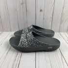 Oofos OOahh Slides Women’s Size 10 Mens 8 Gray Slip On Comfort Recovery Sandals