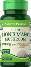 Lions Mane Mushroom Supplement 2100mg Extract 50 Capsules by Nature's Truth