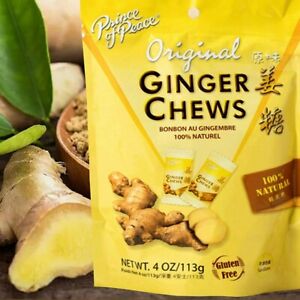 Prince of Peace Ginger Chews Candy Original ( 100% Natural ) 4 oz
