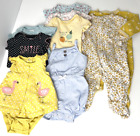 Carters Baby Girl 0-3 months, 9 Piece Comfy Casual Cotton Spring/Summer Lot-EUC