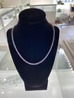 Tanzanite Tennis Necklace in Sterling Silver 20 CTW