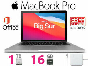 Apple MacBook Pro Laptop + 16 GB RAM + 1 TB HD + 2 YR WARRANTY + OFFICE