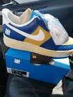 Size 9.5 or 10.5 Nike Air Force 1 Low SP Undefeated 5 On It Blue Yellow Croc