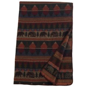 Cabin Bear Wool Throw -New (Made in the USA)