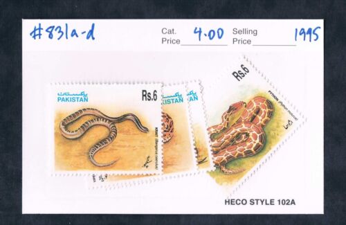 2/3 off $4.00 Scott Value - 1995 PAKISTAN Snakes, Wildlife MNH NH UMM