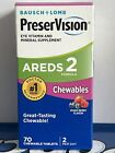 New ListingPreserVision AREDS 2 Formula Mixed Berry Flavor 70 Chewable Tablets Exp. 6/24 JB