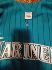 Seattle Mariners Vintage 90s Majestic Sewn Pinstripe MLB Baseball Jersey XL