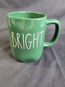 New ListingRae Dunn BRIGHT Coffee Mug Green Christmas Ceramic Holiday