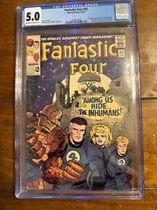 Fantastic Four #45 Nice 1st App. Inhumans Silver Age Marvel Comic 1965 CGC 5.0