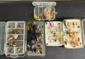 HUGE Lot of RARE Vintage Fly Fishing Lures Flies With Cases - Orvis Case