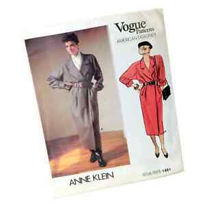 Vogue American Designer 1461 Sewing Pattern Anne Klein Misses Dress Uncut Size 8