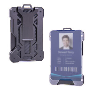 navor Minimalist Wallet with 1 Clear ID Badge Holder, Money Clip, RFID Blocking