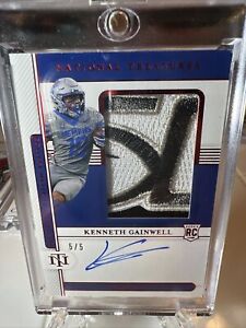 2021 National Treasures Collegiate Kenneth Gainwell Rookie Patch Auto RPA  5/5 !