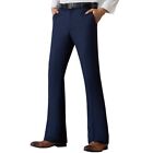 Mens Bell Bottom Flare Pants Slim Retro 60S 70S Formal Dress Bootcut Trousers