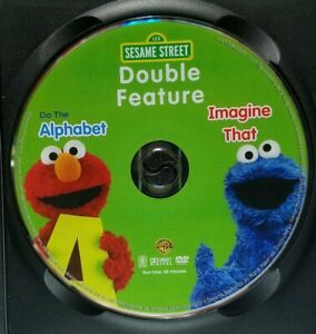 DVD Sesame Street Double Feature - Alphabet/Imagine That (Disc Only) Free Ship