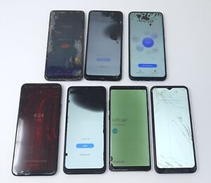 New ListingLot of 7 Various Modern Smartphones - For Parts / Cracked / LCD Issues
