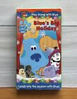 Blue's Clues - Play Along with Blue: Blue's Big Holiday VHS Tape 2001 Cartoon
