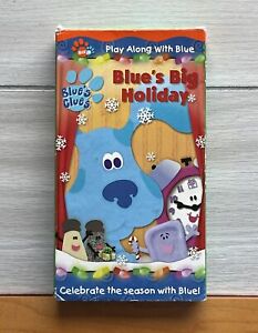 Blue's Clues - Play Along with Blue: Blue's Big Holiday VHS Tape 2001 Cartoon