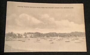 Looking Toward Sheldon House from Pine Orchard Harbor, Connecticut CT Postcard