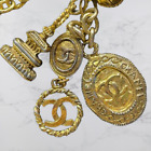 CHANEL Necklace AUTH Coco CC chain Rare Pendant Vintage Gold Used From Japan