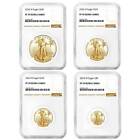 New ListingPresale - 2024-W Proof American Gold Eagle 4pc Set NGC PF70UC Brown Label