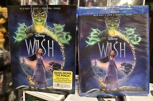 Disney WISH (Blu-Ray + Dvd + Digital) w/ Slipcover sealed NEW Free Shipping