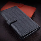 Wallet Croco Genuine Leather Case for for iPhone 15 Pro Pro Max Plus Korea